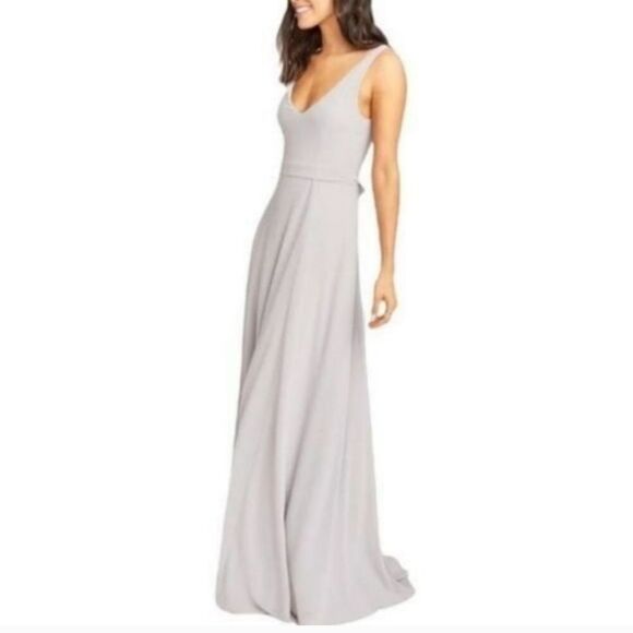 Show Me Your Mumu Jenn Maxi Dress Dove Grey Chiffon New Tags and Sash - Picture 3 of 7